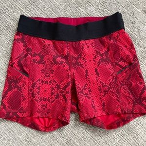 Snake print lululemon shorts